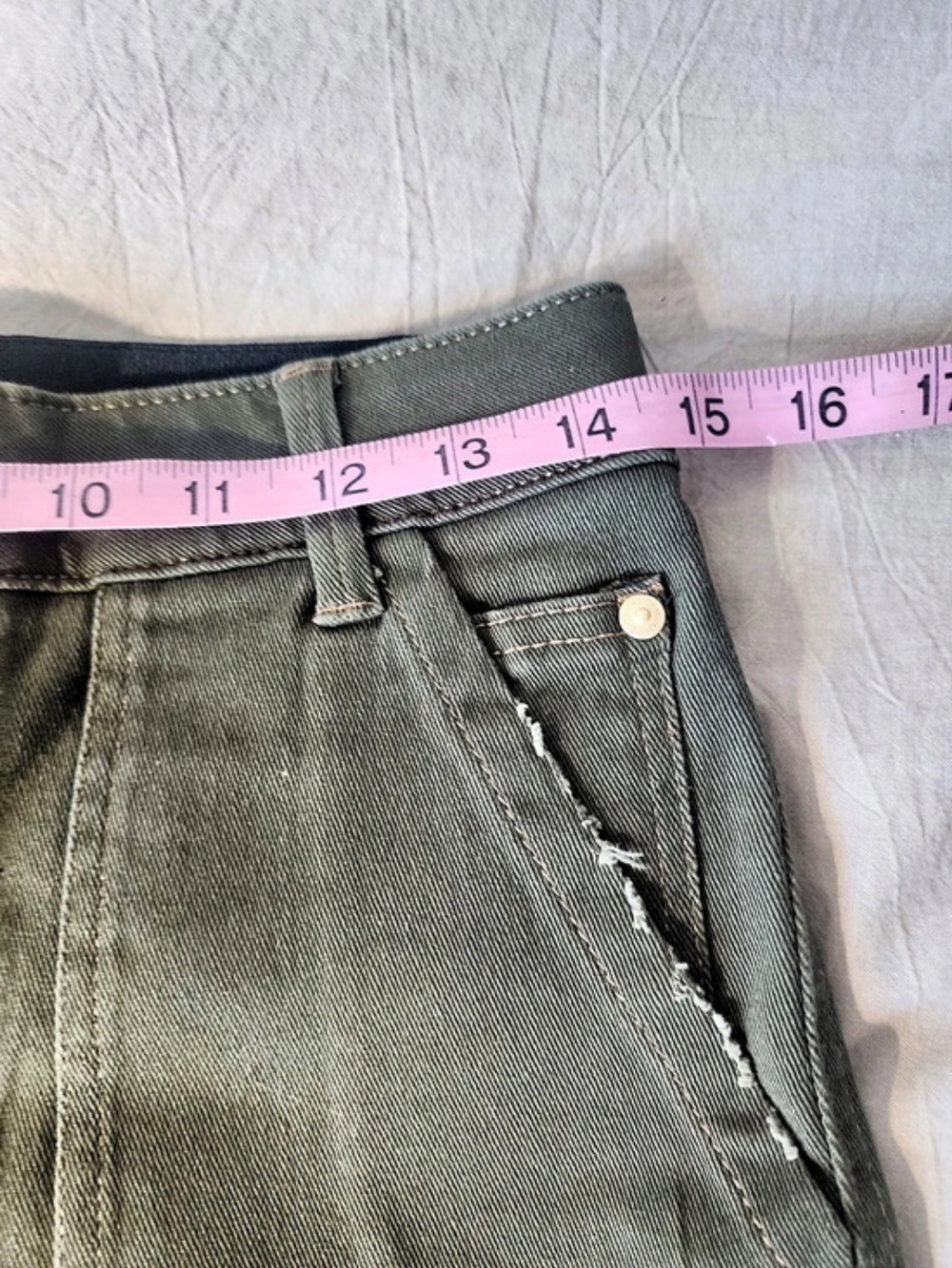 Democracy "Ab"solution High Rise Utility Bermuda Shorts For Fall Transition - Picture 3 of 7